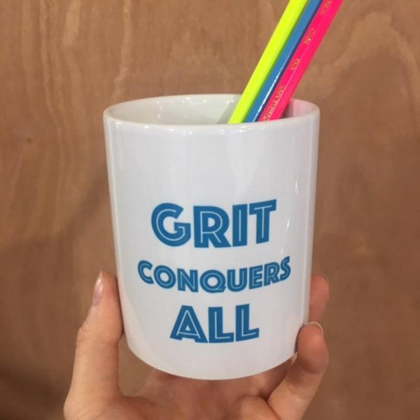 'Grit Conquers All' Pencil Holder - Braw Wee Emporium Braw Wee Emporium