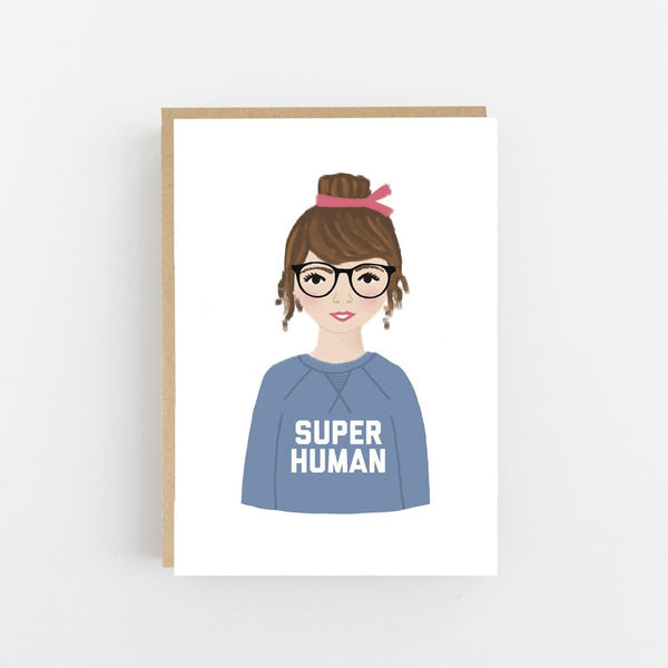 Super Human Illustrated Card Greeting Card - Lomond Paper Co Braw Wee Emporium