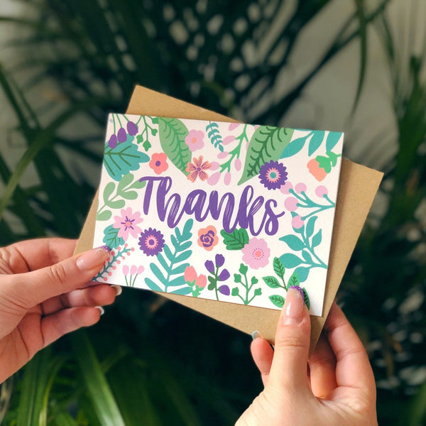 Thanks Floral Card - XOXO Designs by Ruth Braw Wee Emporium