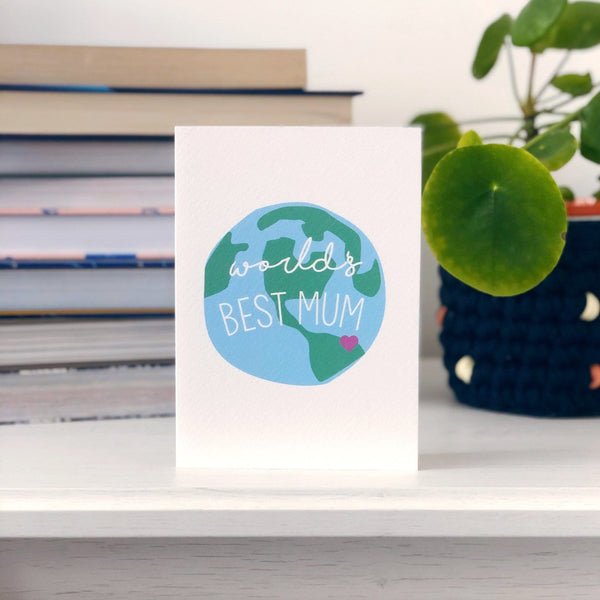 World's Best Mum Card - XOXO Designs by Ruth Braw Wee Emporium