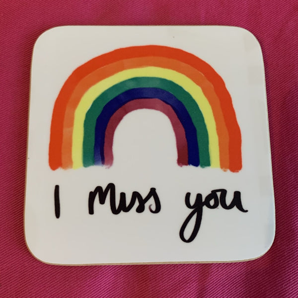 I Miss You Rainbow Coaster - Braw Wee Emporium Braw Wee Emporium