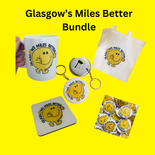 Glasgow's Miles Better Goodie Bag – Mug, Tote Bag, Coaster & Badge | Limited Edition