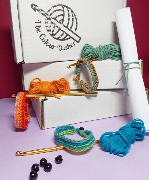 Friendship Bracelet Crochet Kit for Beginners with Video Tutorial - The Colour Dasher Braw Wee Emporium