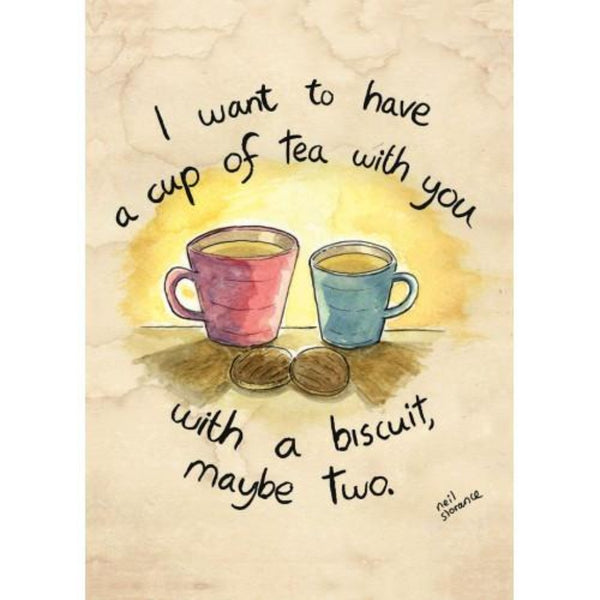 A Cup of Tea Greetings Card - Neil Slorance Braw Wee Emporium