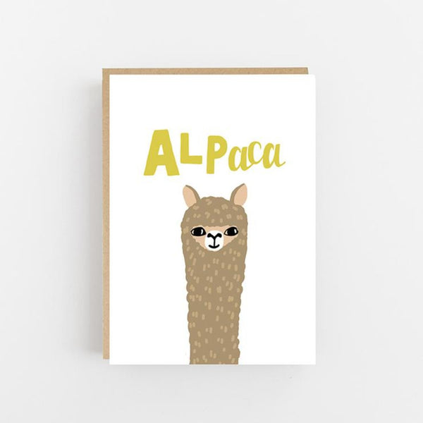 Alpaca Greeting Card - Lomond Paper Co Braw Wee Emporium