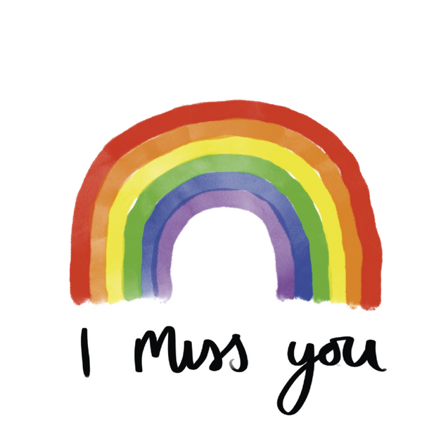 Rainbow I Miss You Card Greeting Card - Braw Wee Emporium Braw Wee Emporium