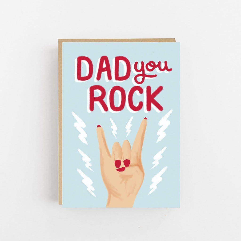 Dad You Rock Greeting Card - Lomond Paper Co Braw Wee Emporium
