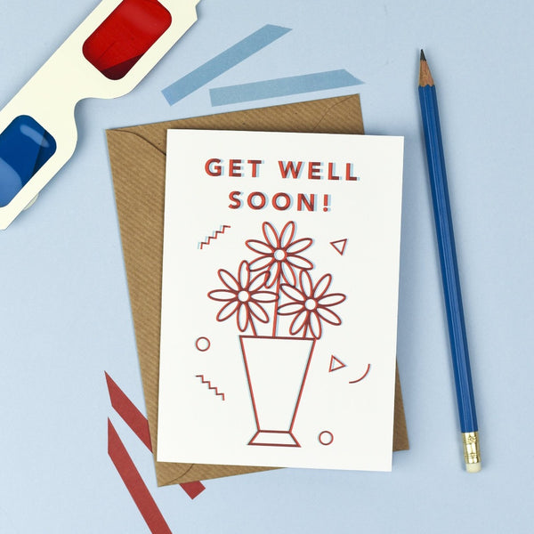 3D Get Well Soon Card - Kate & The Ink Braw Wee Emporium