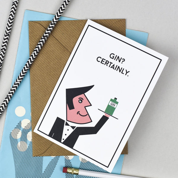 Gin? Waiter Card - Kate & The Ink Braw Wee Emporium