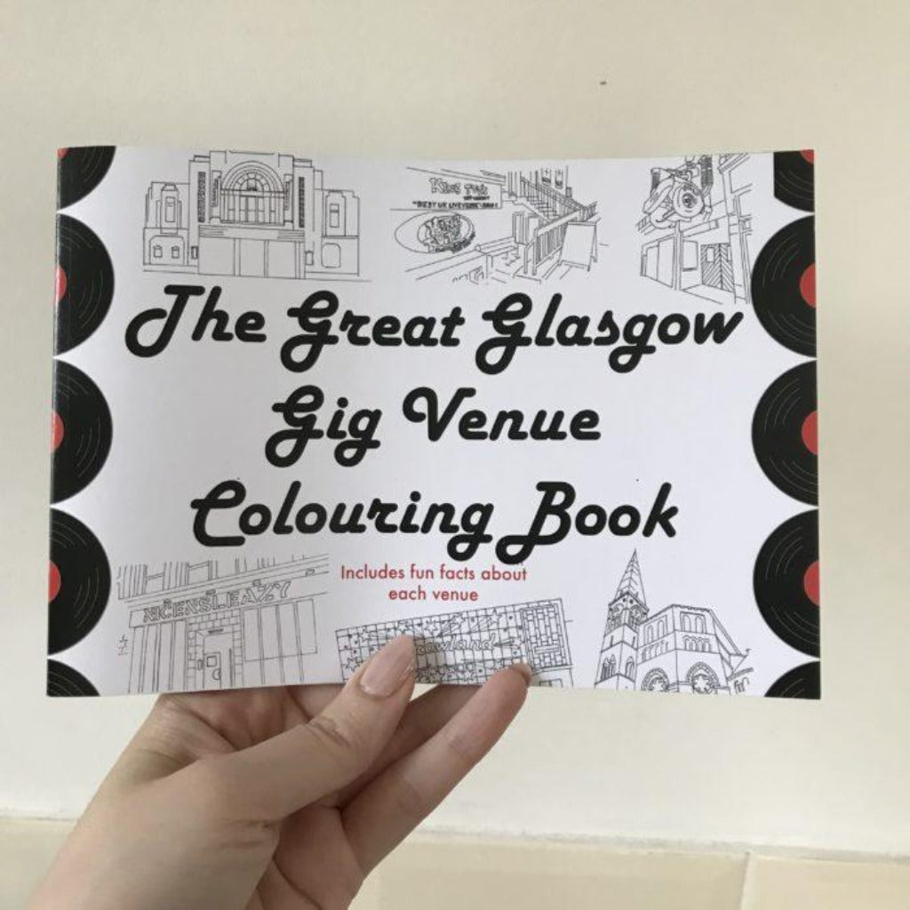 The Great Glasgow Gig Venue Colouring Book by Lola Polooza Braw Wee Emporium