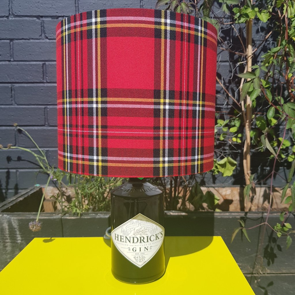 Hendricks Lamp with Red Tartan Shade Braw Wee Emporium