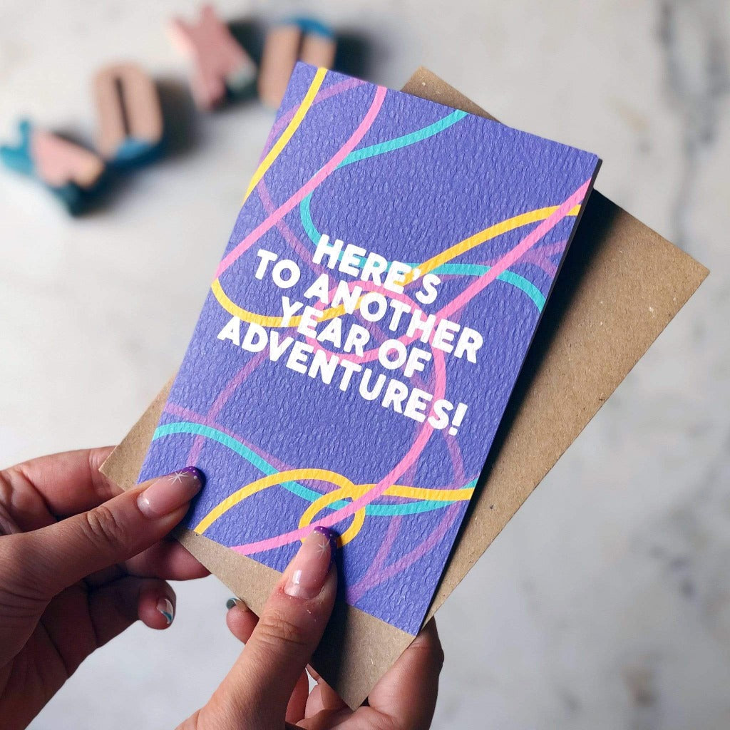 Here's To Another Year of Adventures Card - XOXO Designs by Ruth Braw Wee Emporium
