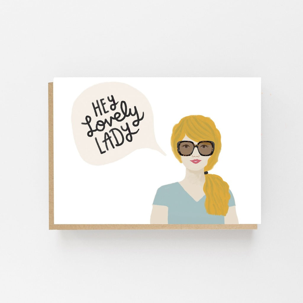 Hey Lovely Lady Greeting Card - Lomond Paper Co Braw Wee Emporium