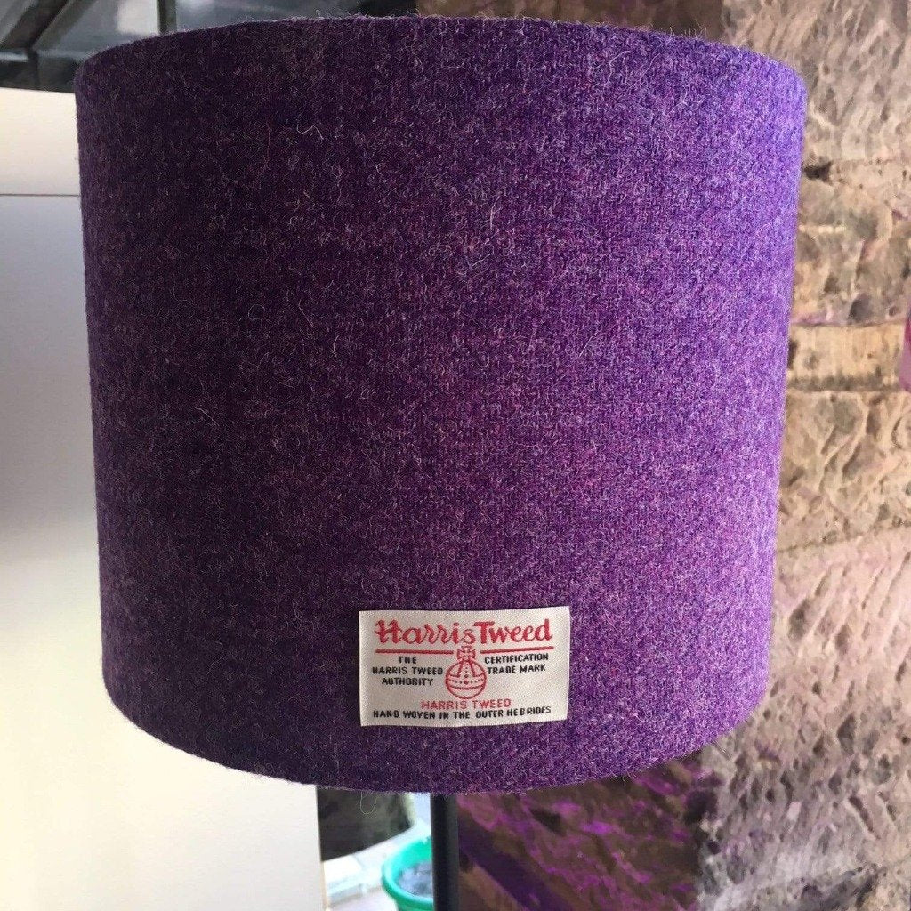 Purple Harris Tweed Lampshade - Drum Lampshade - Braw Wee Emporium Braw Wee Emporium