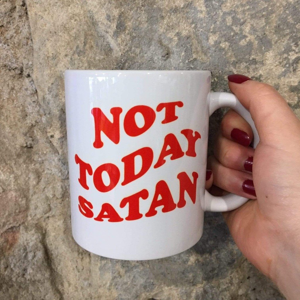 'Not Today Satan' Mug - Braw Wee Emporium Braw Wee Emporium