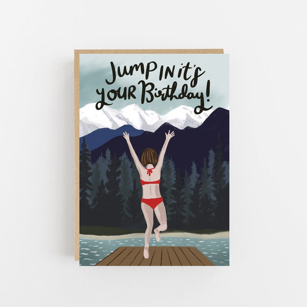 Jump in it's your Birthday Greeting Card - Lomond Paper Co Braw Wee Emporium