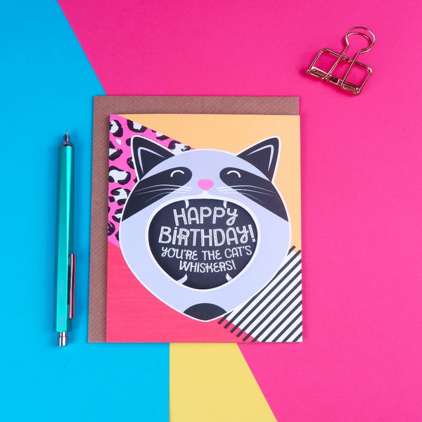 Shouting Cat Birthday Card - Kate & The Ink Braw Wee Emporium
