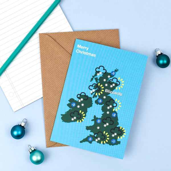 UK Weather Symbol Christmas Card - Kate & The Ink Braw Wee Emporium