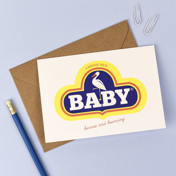 Retro New Baby Card - Kate & The Ink Braw Wee Emporium