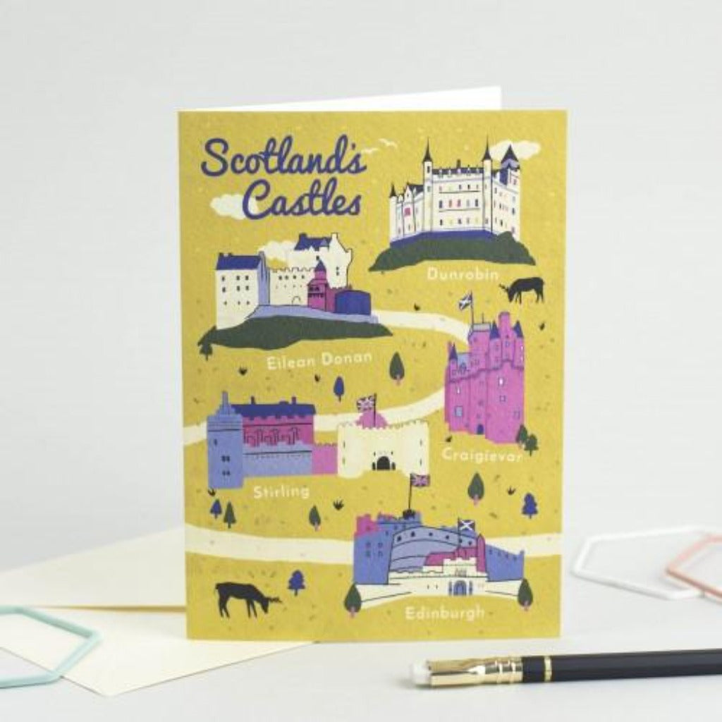 Scottish Castles Card - Haste Ye Back Braw Wee Emporium