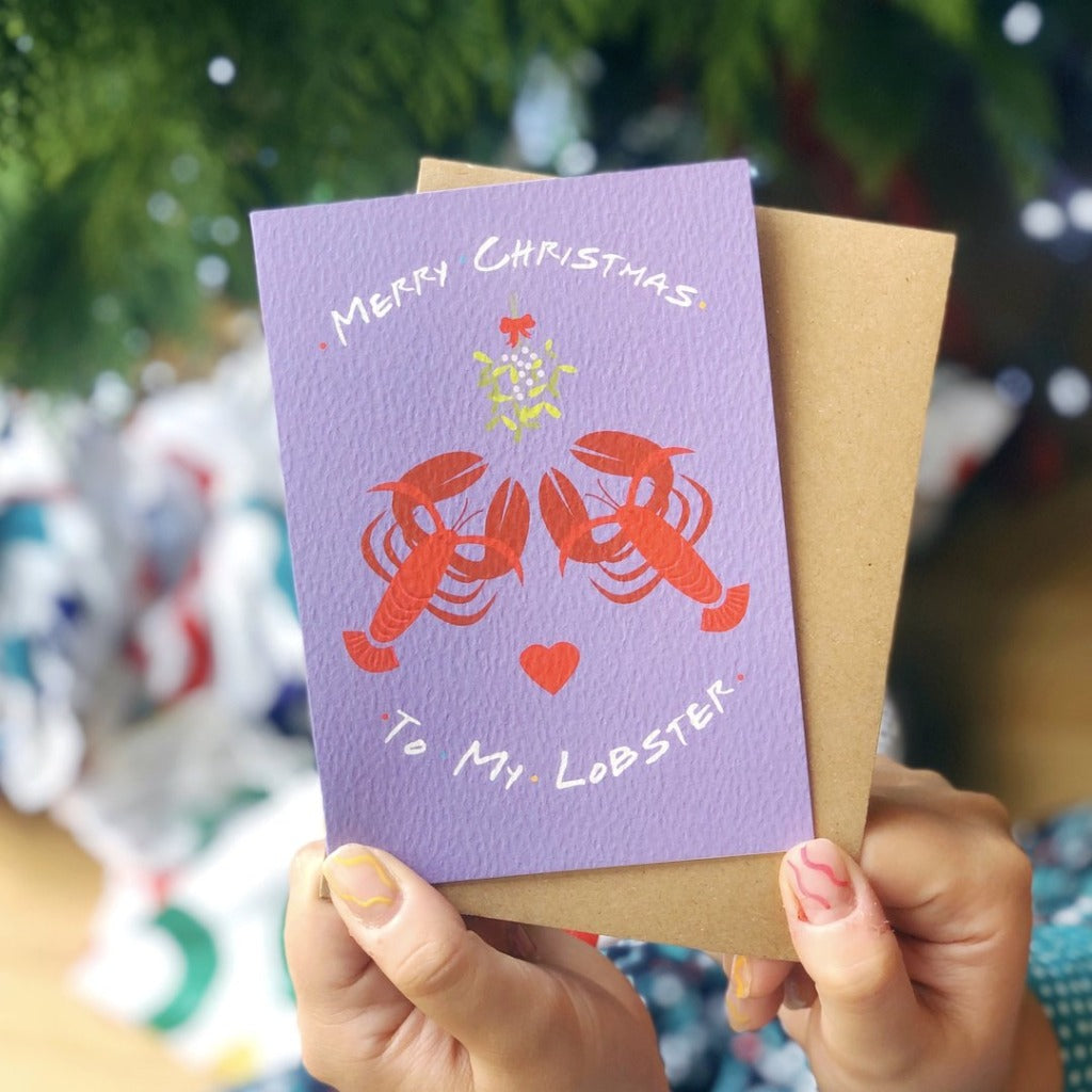 Lobster Friends TV Show Christmas Card Braw Wee Emporium