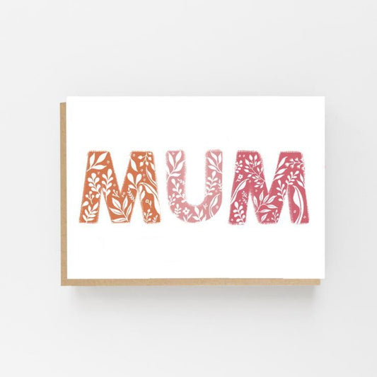 Mum - Pattern Greeting Card - Lomond Paper Co Braw Wee Emporium