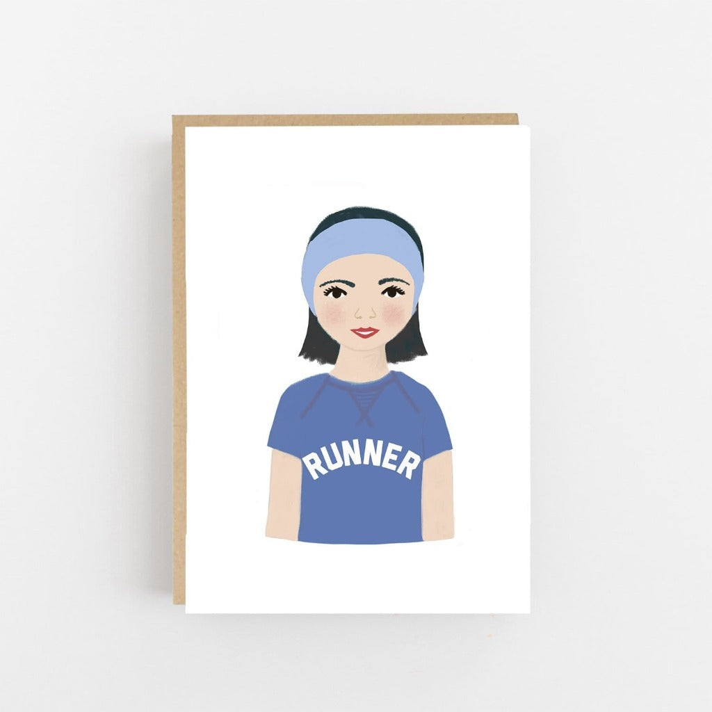 Runner Illustrated Card Greeting Card - Lomond Paper Co Braw Wee Emporium