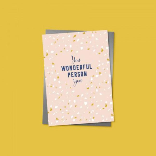 Wonderful Person Card - Terrazzo Braw Wee Emporium