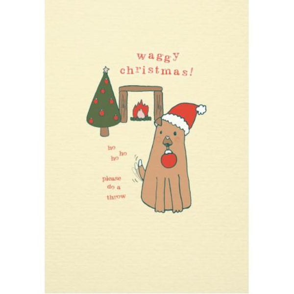 Waggy Christmas Card by Softly Spoken Braw Wee Emporium