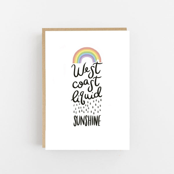 West Coast Sunshine Greeting Card - Lomond Paper Co Braw Wee Emporium