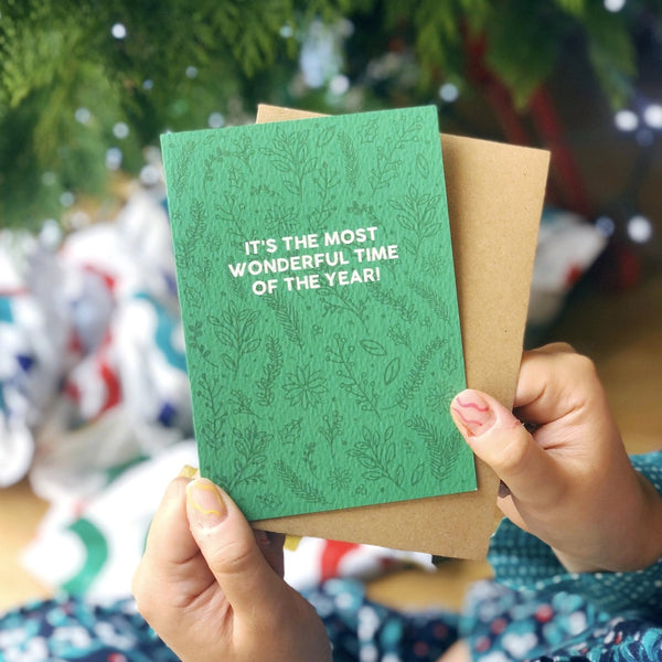 Christmas Card 'It's The Most Wonderful Time Of The Year'  - XOXO Designs by Ruth Braw Wee Emporium
