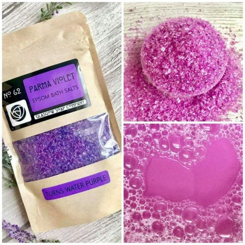Parma Violet Epsom Bath Salts - Glasgow Soap Company Braw Wee Emporium