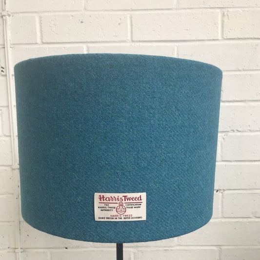 Teal Harris Tweed Lamp Shade Braw Wee Emporium