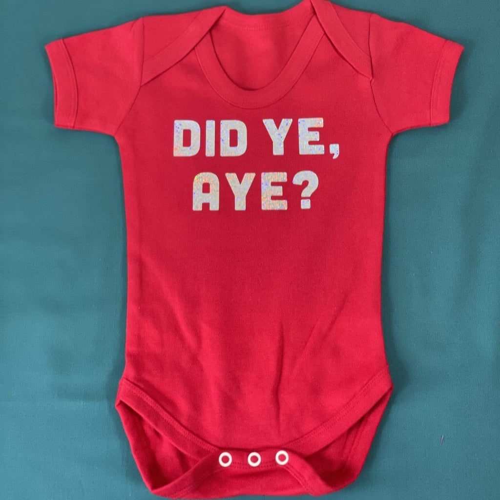 Did Ye, Aye? Holographic Baby Grow - Braw Wee Emporium Braw Wee Emporium