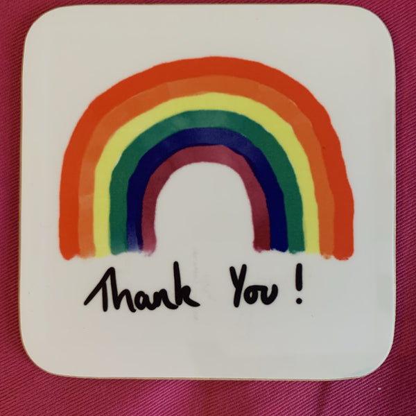 Thank You Rainbow Coaster - Braw Wee Emporium Braw Wee Emporium