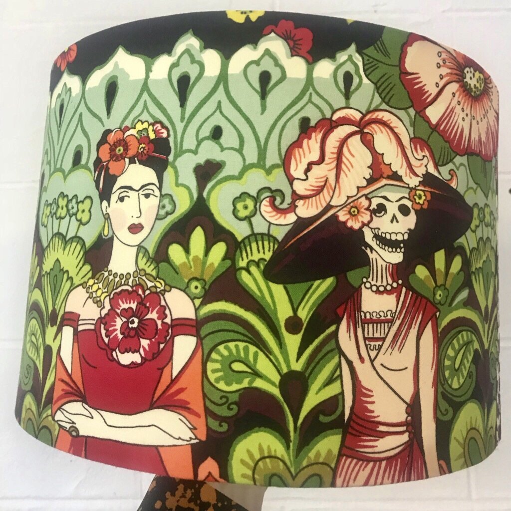 Frida la Catrina Fabric Lampshade - Braw Wee Emporium Braw Wee Emporium