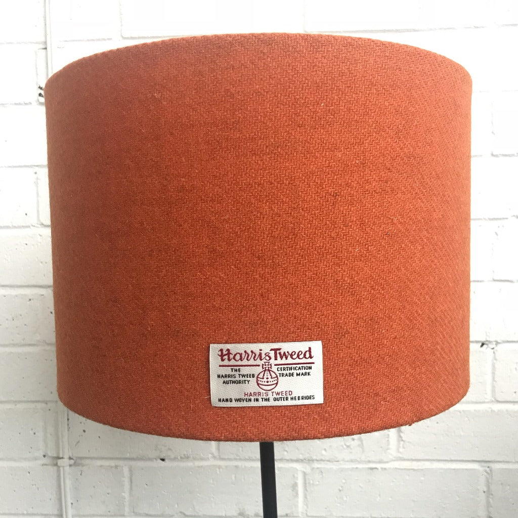 Harris Tweed Lamp Shade - Burnt Orange Braw Wee Emporium