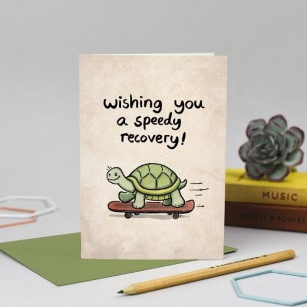 Wishing You a Speedy Recovery Turtle Greeting Card - Neil Slorance Braw Wee Emporium